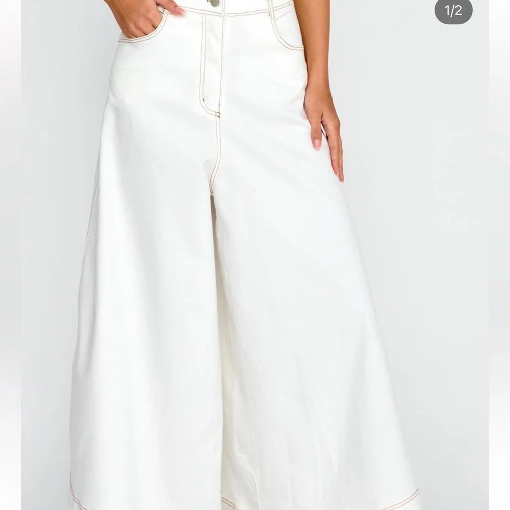 Brunello Cucinelli Womens Pants Wide Leg palazzo Jeans Culottes size 26